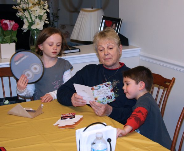 Reading birthday cards